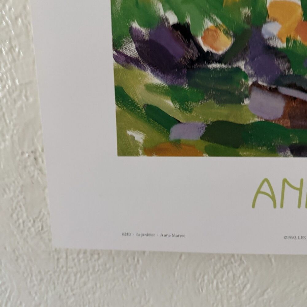 Anne Marrec Le Jardinet Art Poster Print Offset Lithograph Canada Floral 25x17.5 - Picture 4 of 9